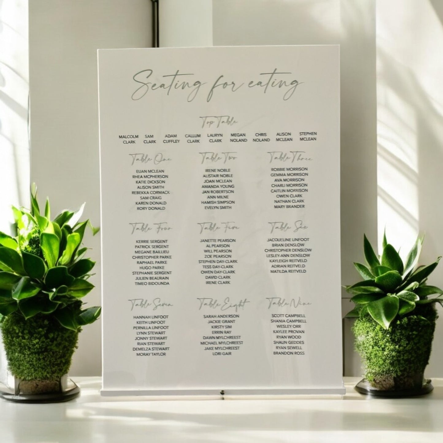 Acrylic Table Plans