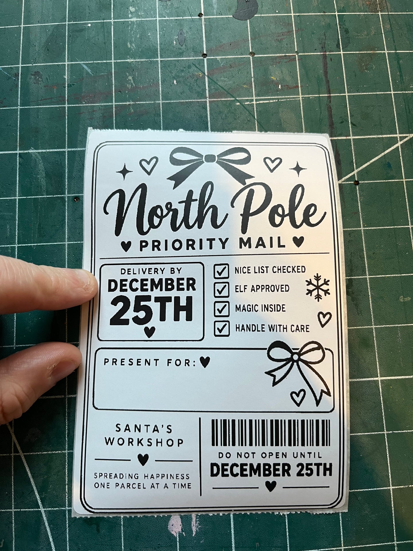 Santa North Pole Labels