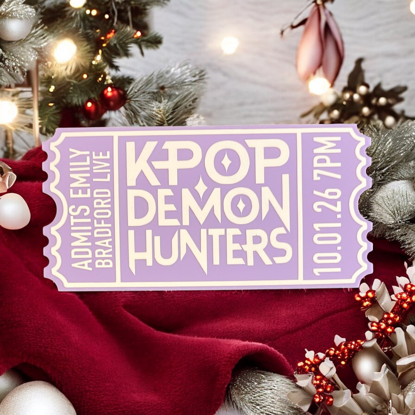 Christmas Acrylic Tickets