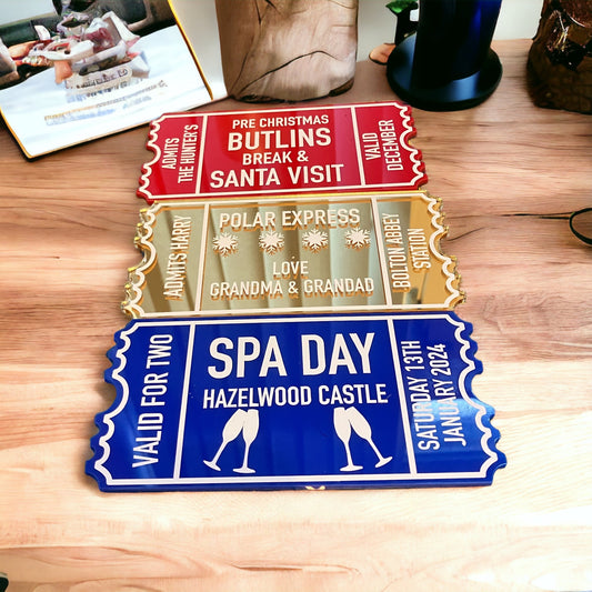 Christmas Acrylic Tickets