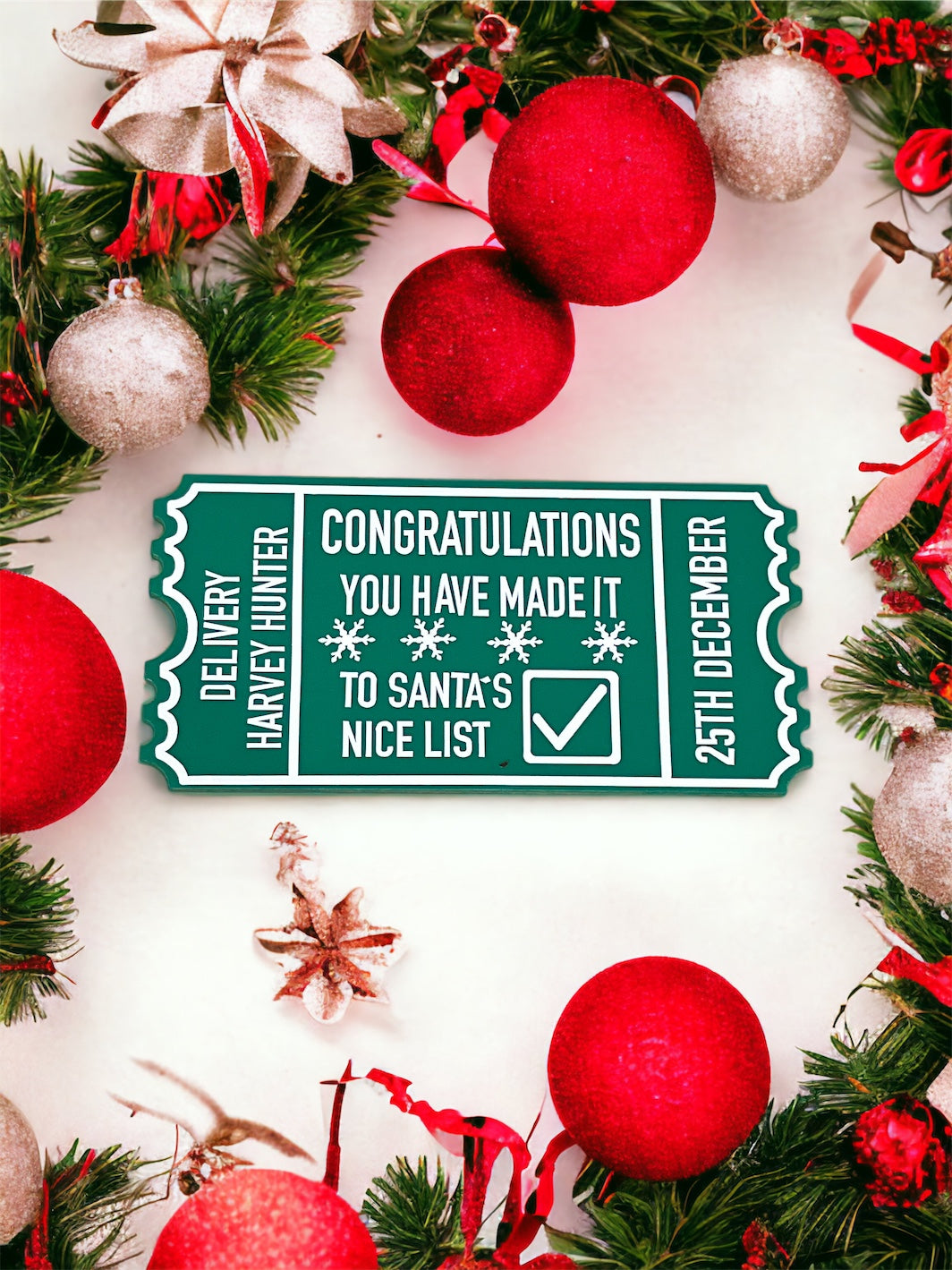 Christmas Acrylic Tickets