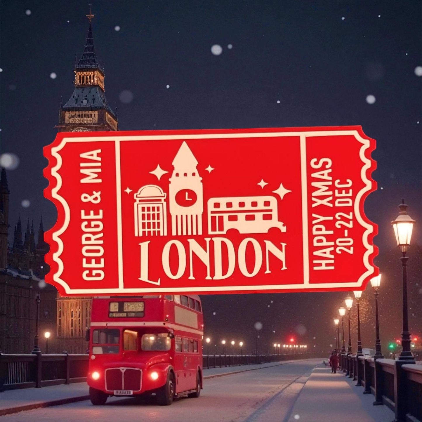 Christmas Acrylic Tickets