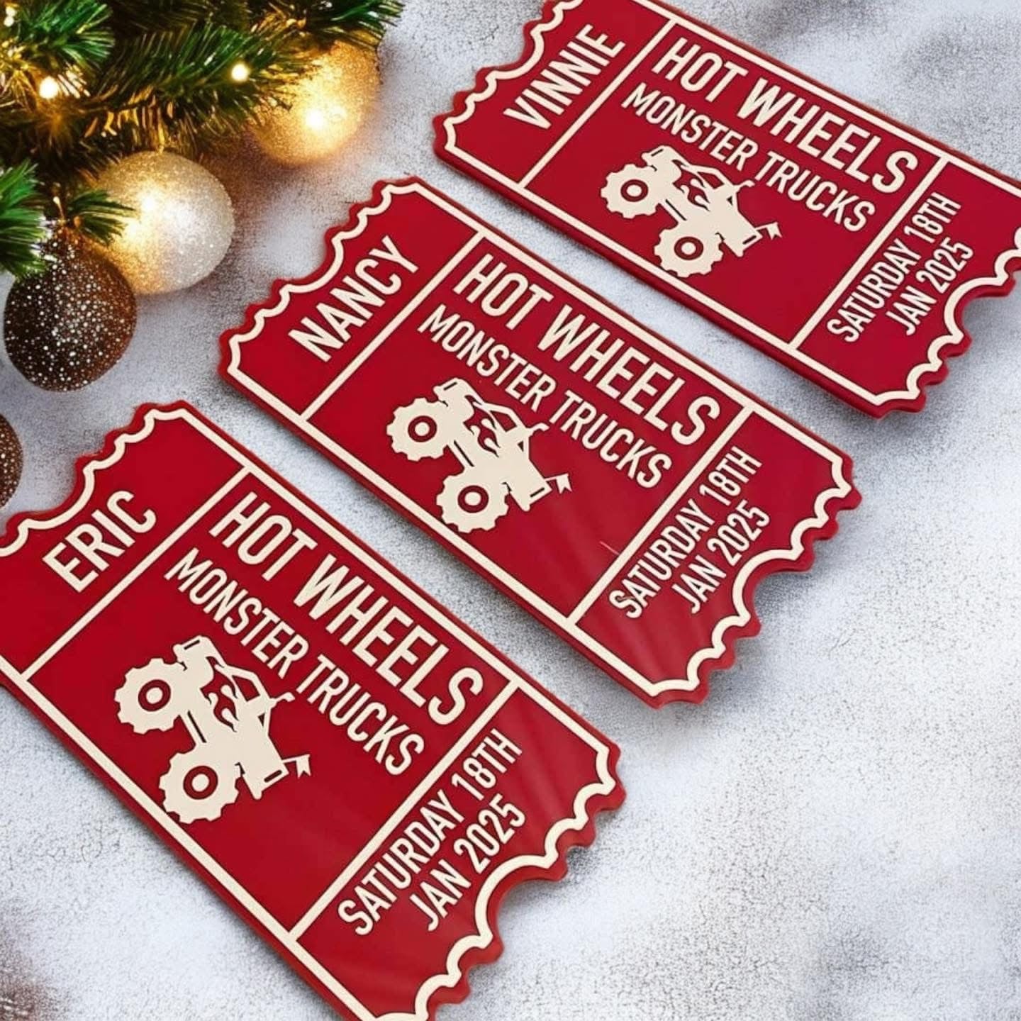 Christmas Acrylic Tickets