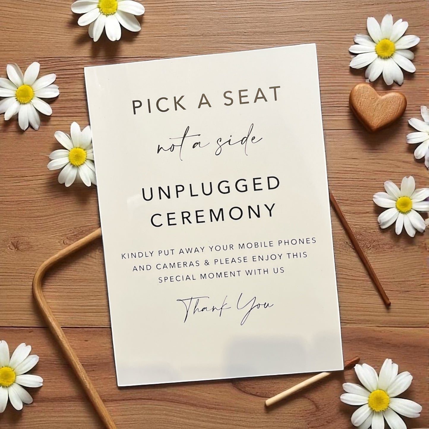 🖤 Pick a seat / Unplugged signs / Social Media