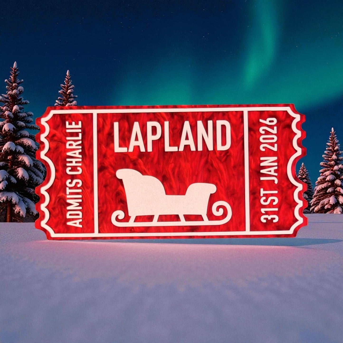 Christmas Acrylic Tickets