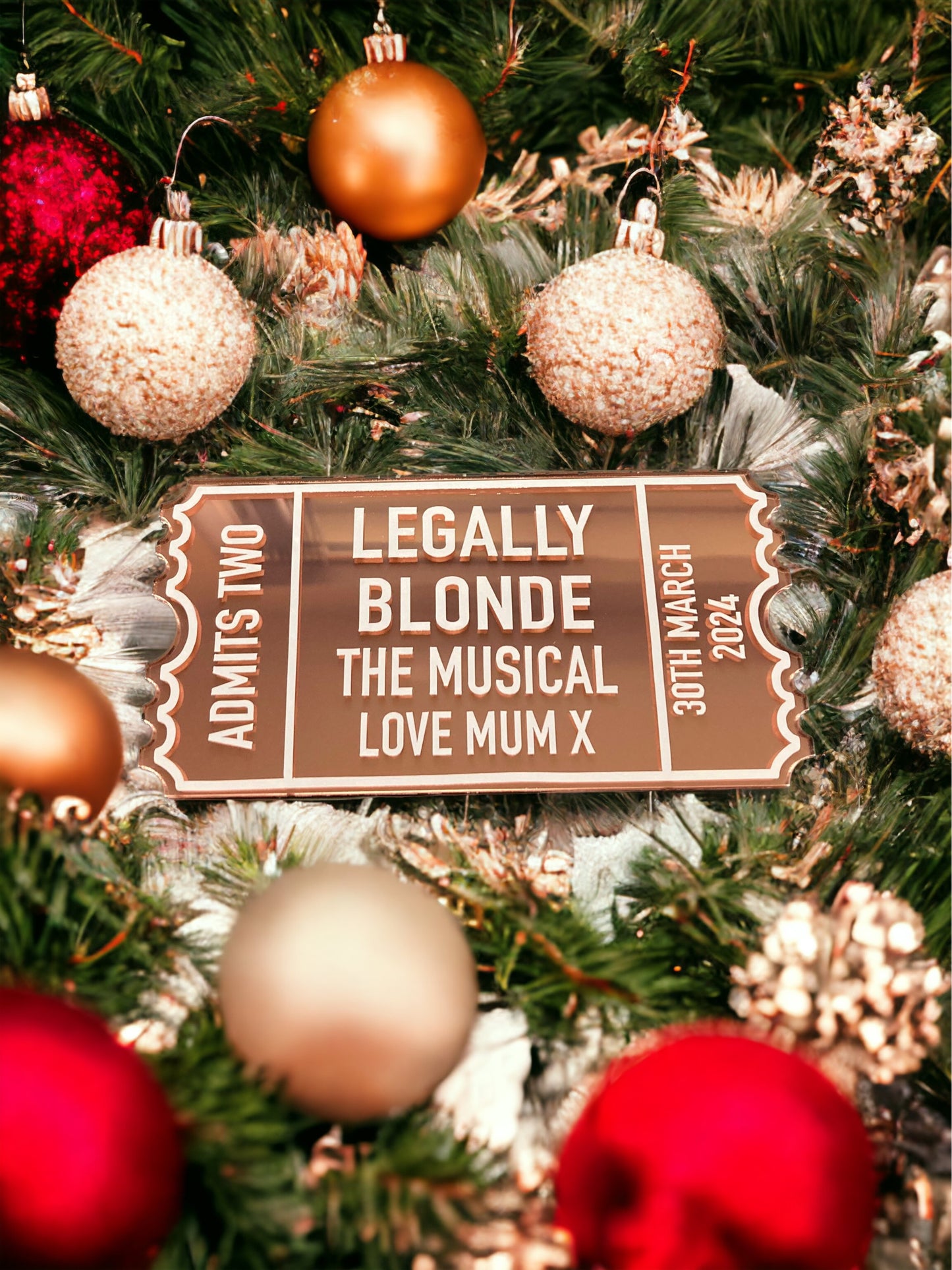 Christmas Acrylic Tickets
