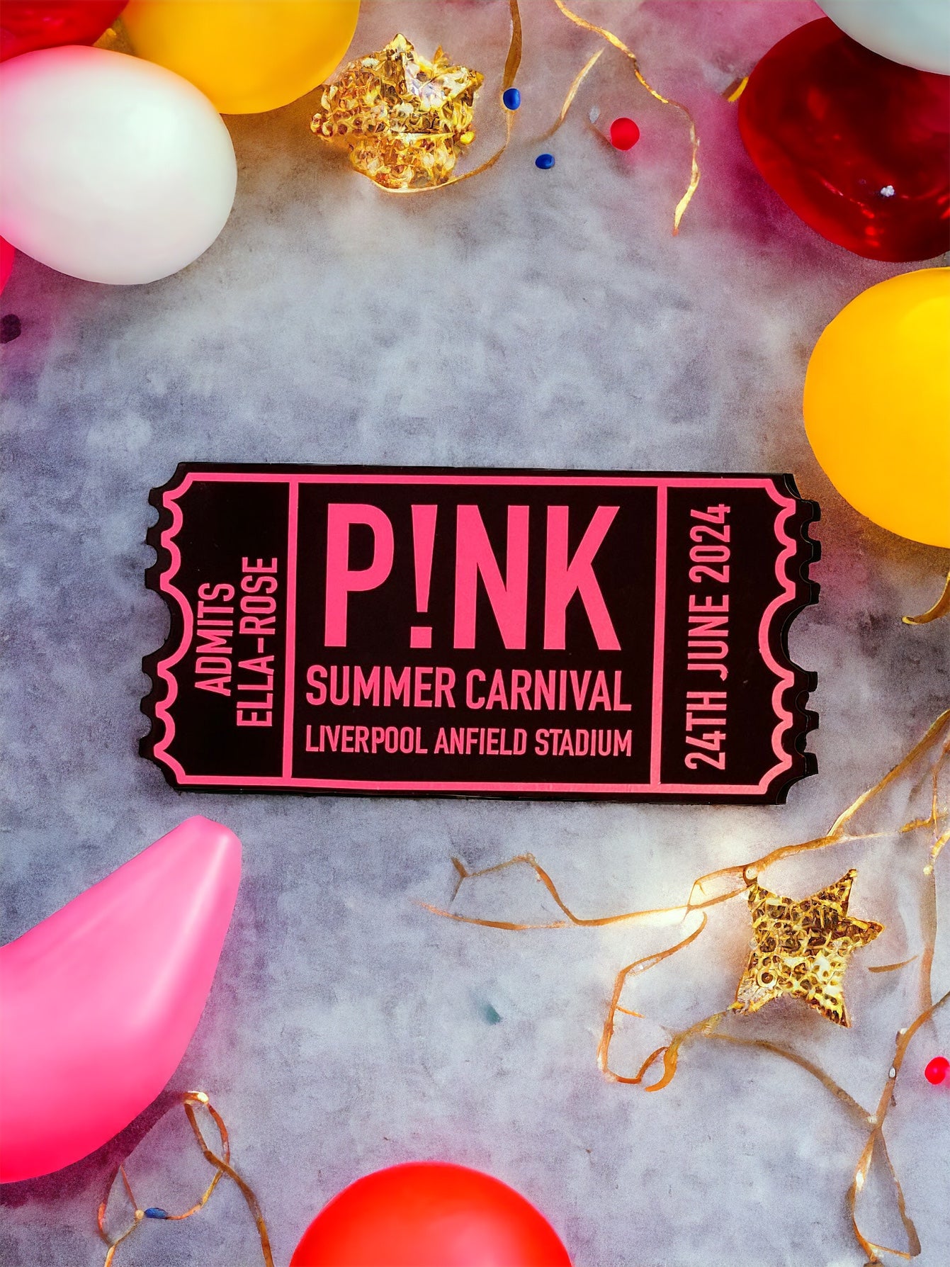 Christmas Acrylic Tickets