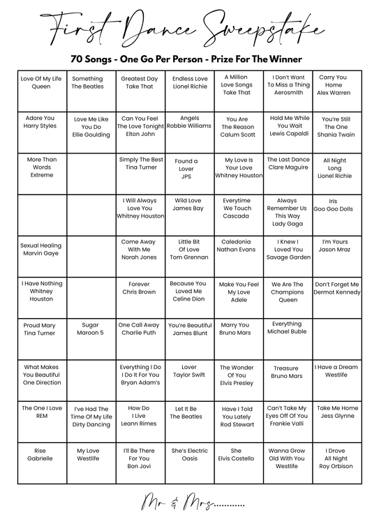 Sweepstake First Dance