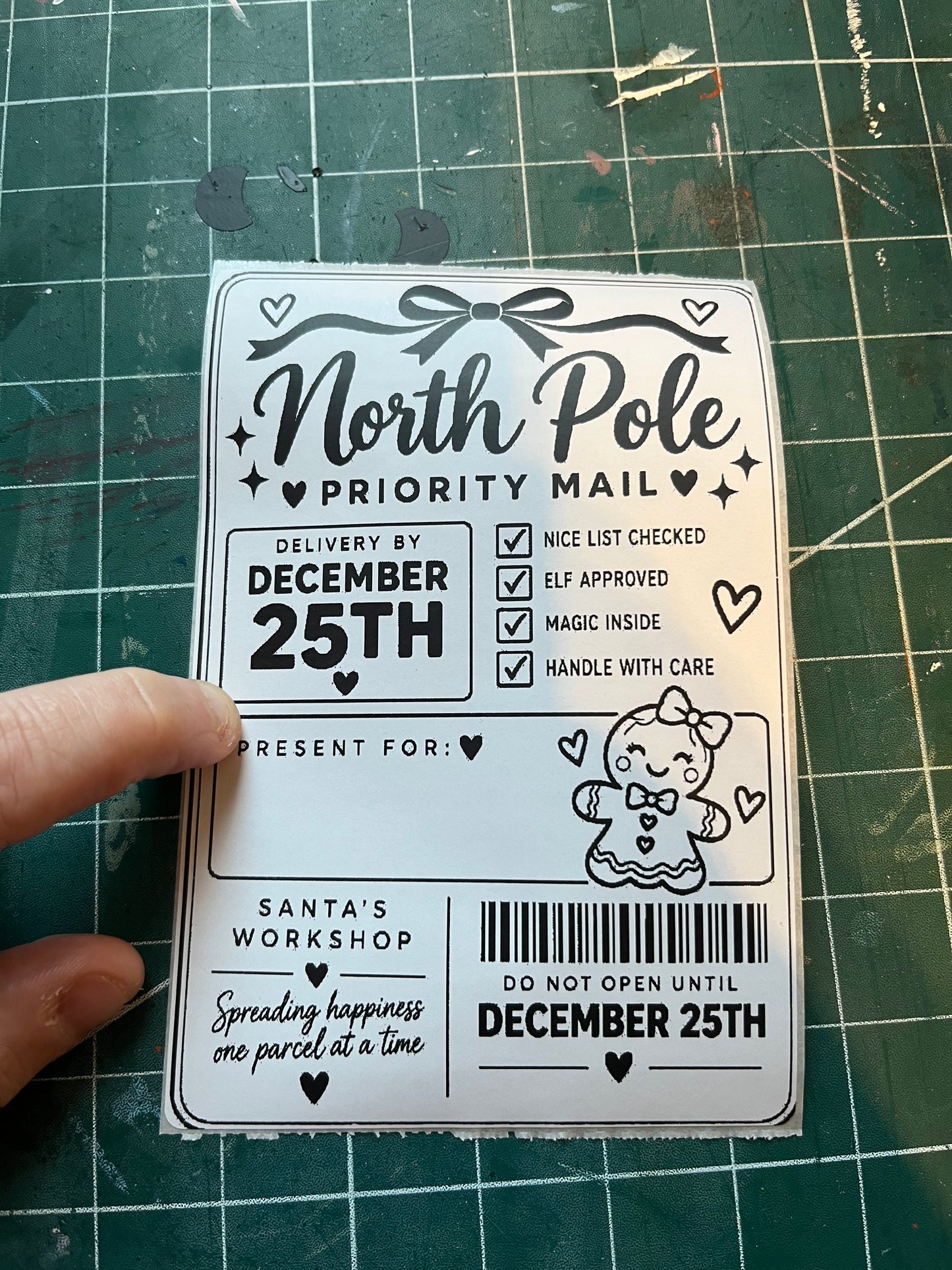 Santa North Pole Labels