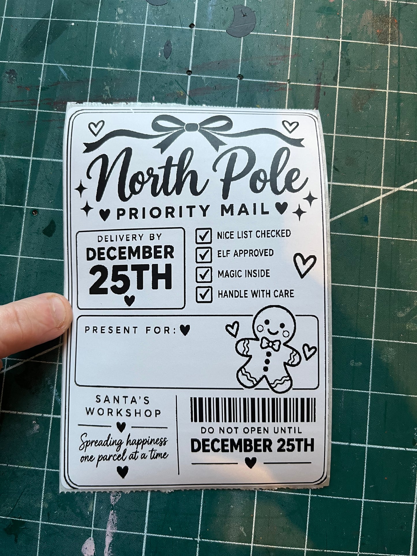Santa North Pole Labels
