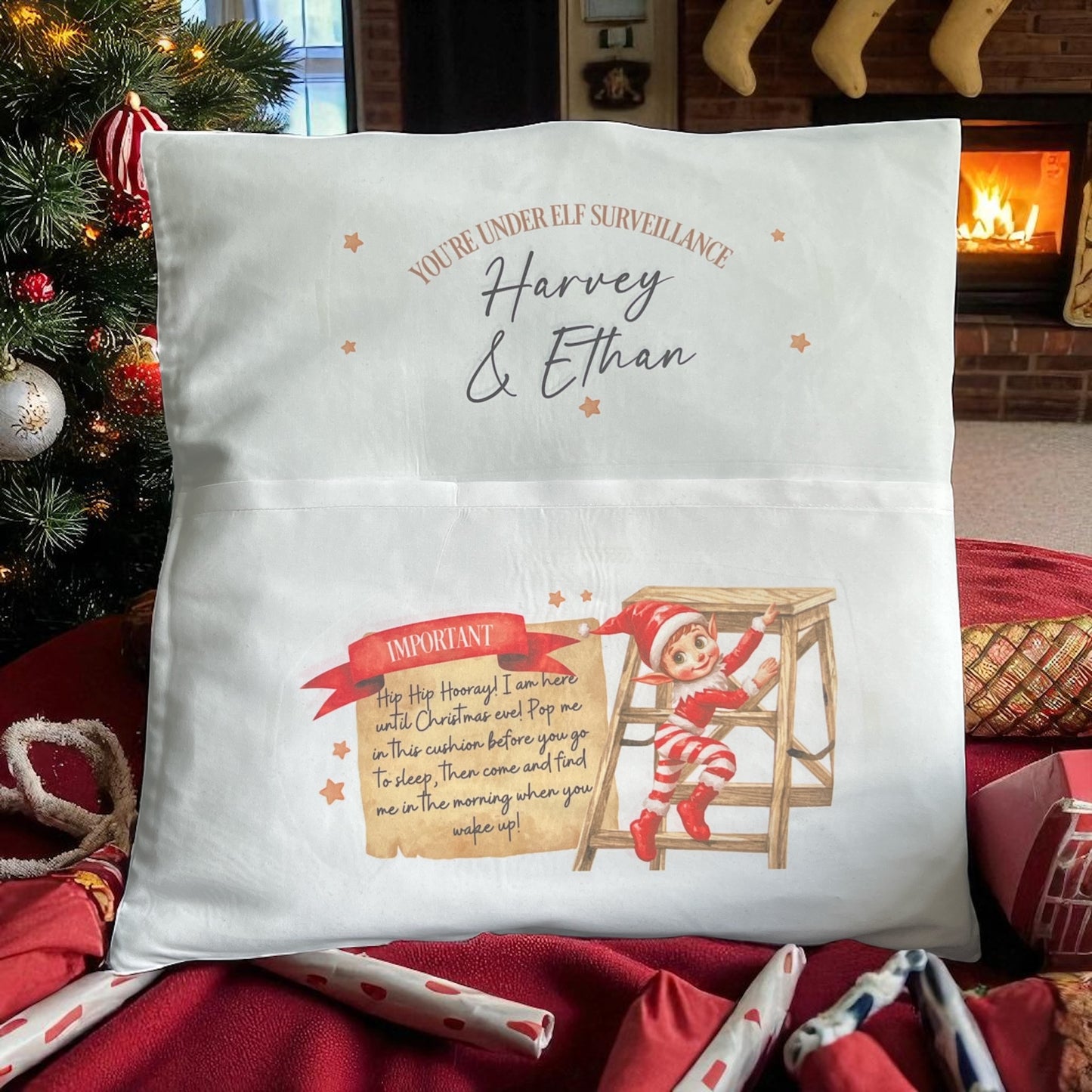 Christmas pocket cushions