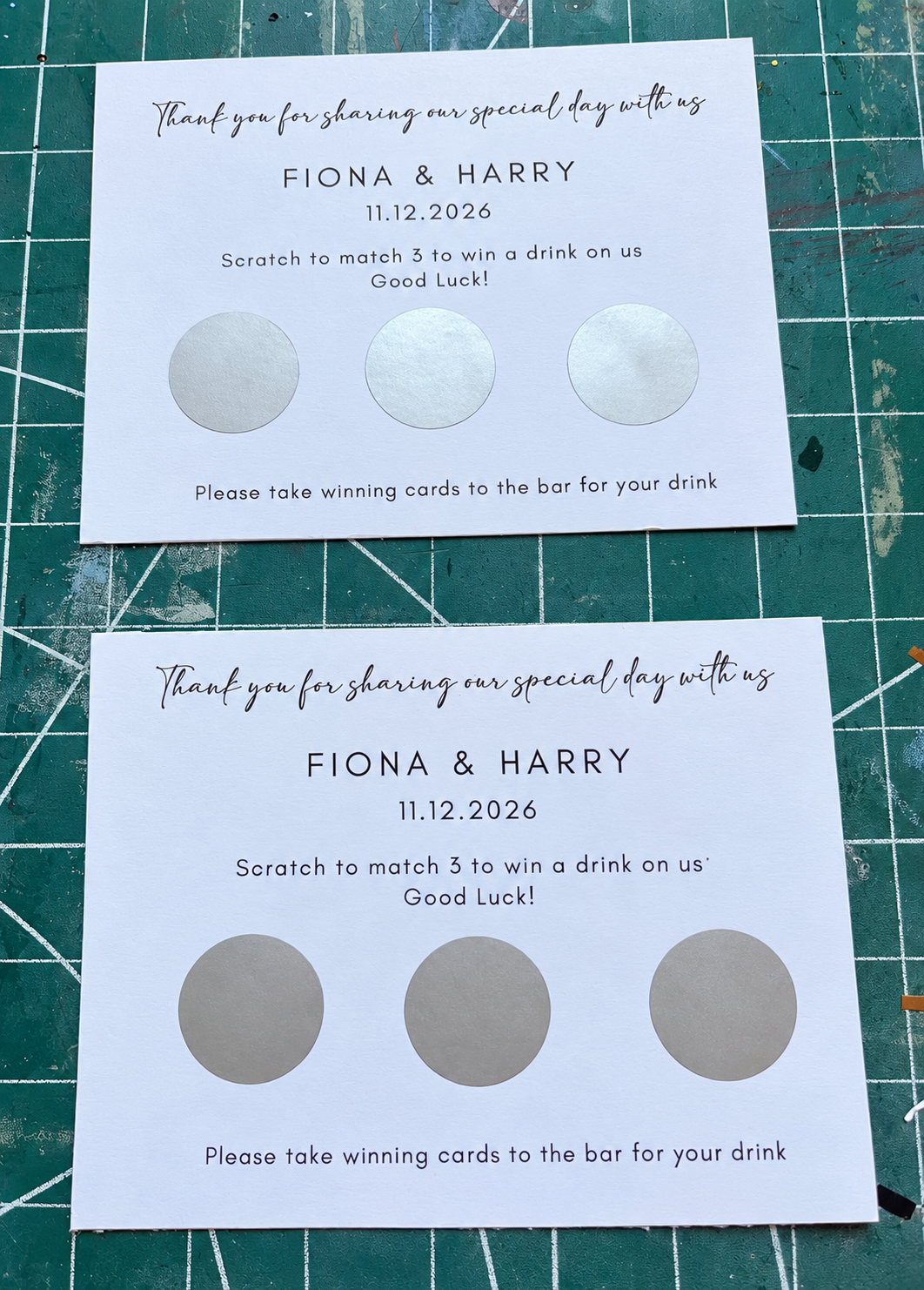 Wedding Scratch Cards